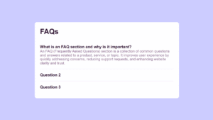 Lavender Themed FAQ Design