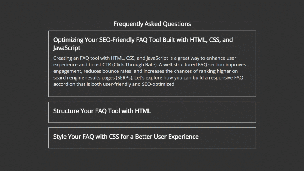 Newspaper Style FAQ with White Border image